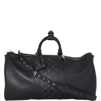Louis Vuitton Keepall 50 Bandouliere Monogram Eclipse Taiga