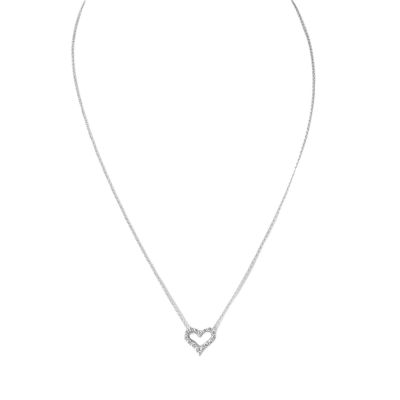 Tiffany & Co Hearts Platinum Diamond Pendant Necklace Mini