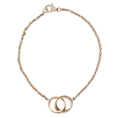 Cartier Interlocking Love 18k Rose Gold Chain Bracelet