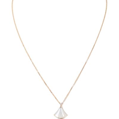 Bvlgari Diva's Dream 18k Rose Gold Diamond Mother of Pearl Pendant Necklace