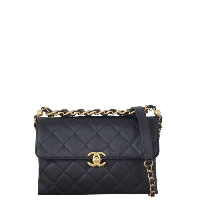 Chanel Chain Bar Top Handle Flap Bag
