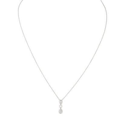 Tiffany & Co Jazz Tear Drop Diamond Platinum Pendant Necklace