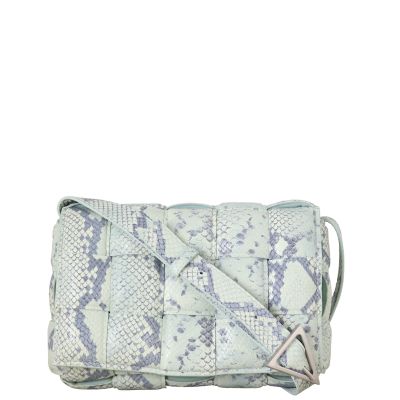 Bottega Veneta Padded Cassette Snakeskin Embossed