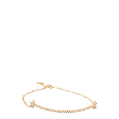 Tiffany & Co T Smile Diamond 18k Rose Gold Bracelet 