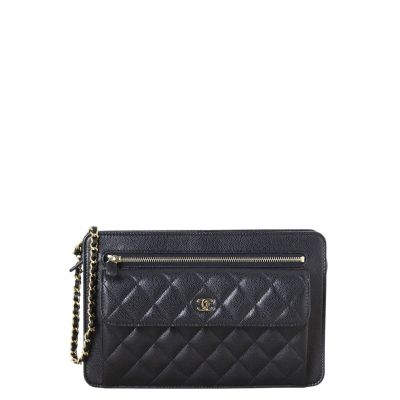 Chanel Front Pocket Wristlet Clutch