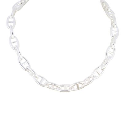 Hermes Chaine D’Ancre Sterling Silver Necklace Large