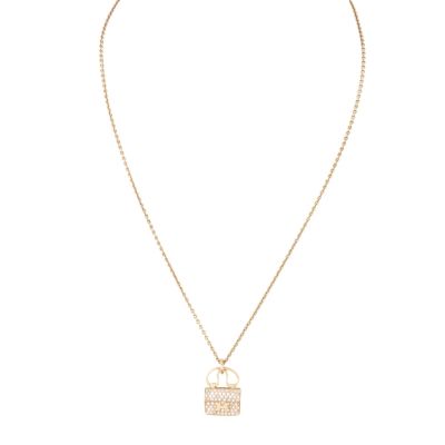 Hermes Amulettes Constance Diamond Pendant 18k Rose Gold Necklace