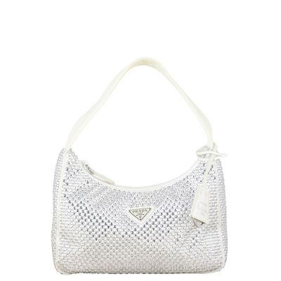 Prada Re-Edition 2000 Satin Crystal Mini Bag