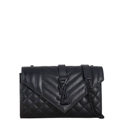 Saint Laurent Monogram Mix Matelasse Envelope Chain Bag Small
