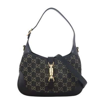 Gucci Jackie 1961 GG Denim Small Hobo