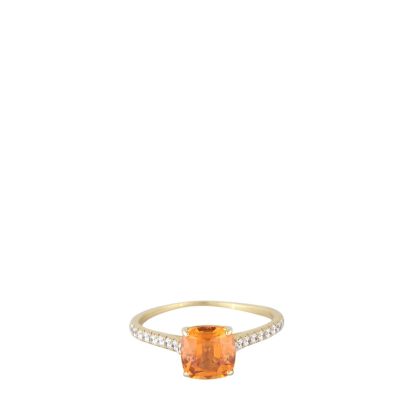 Tiffany & Co Legacy Spessartite Diamond 18k Yellow Gold Ring