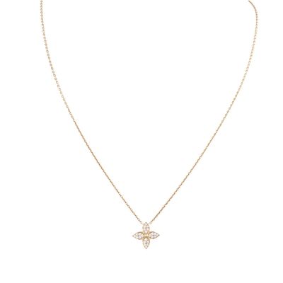 Louis Vuitton Star Blossom Diamond 18k Rose Gold Pendant Necklace