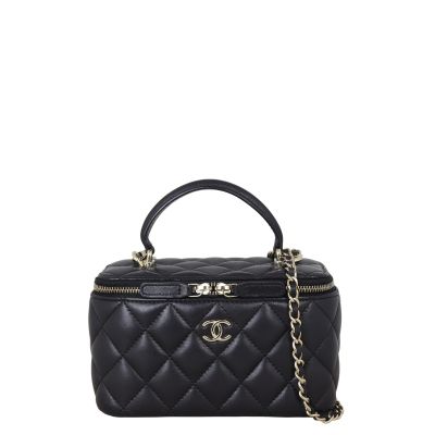 Chanel Top Handle Vanity Case Chain Bag Small