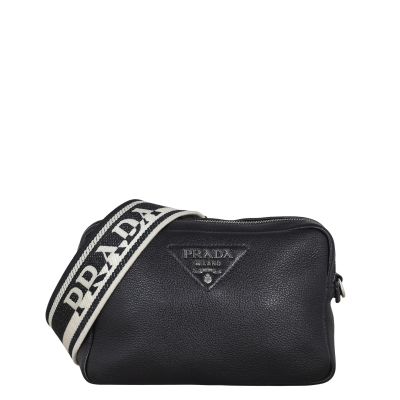 Prada Vitello Daino Double Zip Camera Bag
