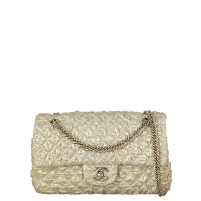 Chanel Classic Double Flap Small Metallic Bubble