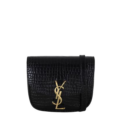 Saint Laurent Kaia Crossbody Small Croc-Embossed
