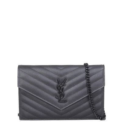 Saint Laurent Monogram Chain Wallet front strap