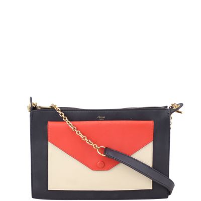 Celine Envelope Zip Pouch Bag Front