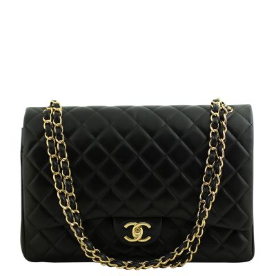 Chanel Maxi Double Classic Flap Bag Front