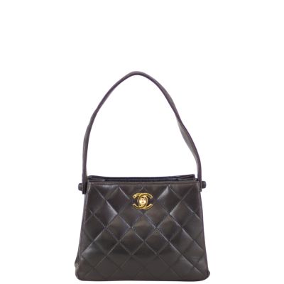 Chanel CC Double Turn Lock Vintage Mini Tote Front