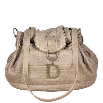 Dior Cannage Drawstring Flap Bag 