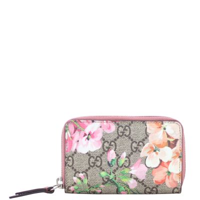 Gucci GG Blooms Zip Around Compact Wallet Front