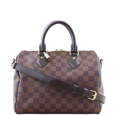 Louis Vuitton Speedy 25 Bandouliere Damier Ebene Front