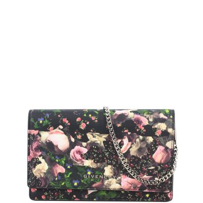 Givenchy Flower Camouflage Print Chain Wallet Strap