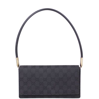 Gucci Canvas Evening Flap Bag Front