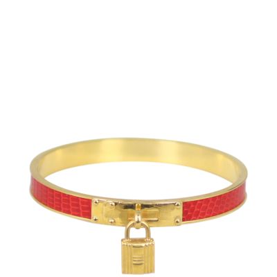 Hermes Kelly Lock Cadena Charm Bracelet Front