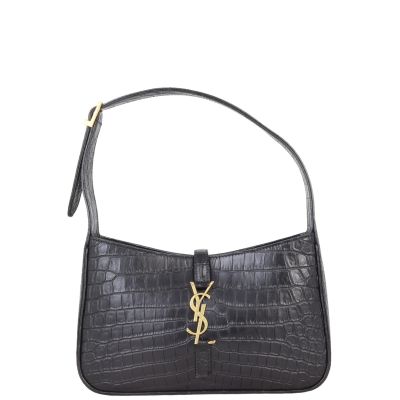 Saint Laurent Le 5 A 7 Hobo Croc-Embossed