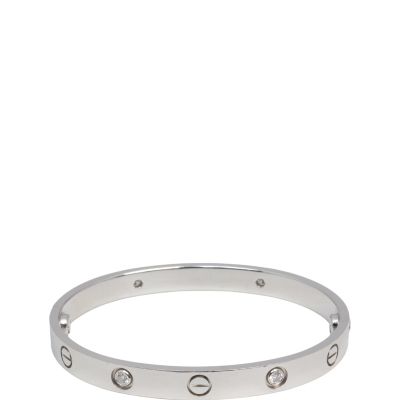 Cartier love bracelet 4 diamonds white gold on sale