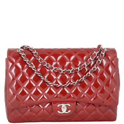 Chanel Classic Double Flap Maxi Patent | Red 