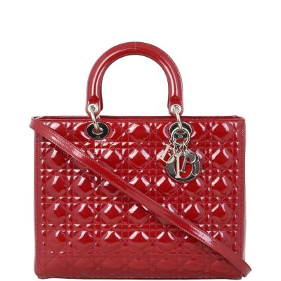 Dior Lady Dior Large Patent 