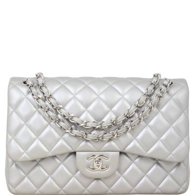 Chanel Classic Double Flap Jumbo | Silver 