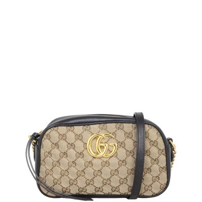 Gucci GG Canvas Marmont Diagonal Small Camera Bag