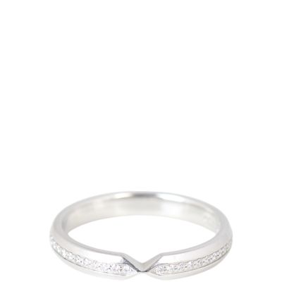 Tiffany & Co Tiffany Setting Diamond Nesting Narrow Band Platinum Diamond Ring