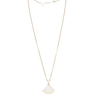 Bvlgari Diva's Dream 18k Rose Gold Diamond Mother of Pearl Pendant Necklace