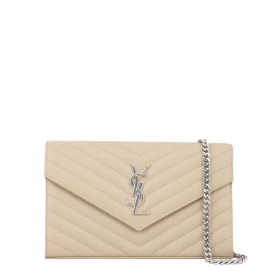 Saint Laurent Monogram Chain Wallet front
