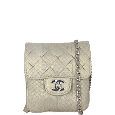 Chanel Python Flap Bag Extra Mini | Gold Diamond 