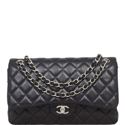 Chanel Classic Double Flap Jumbo | Black Lambskin 