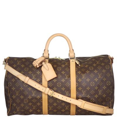 Louis Vuitton Keepall 50 Bandouliere Monogram front strap
