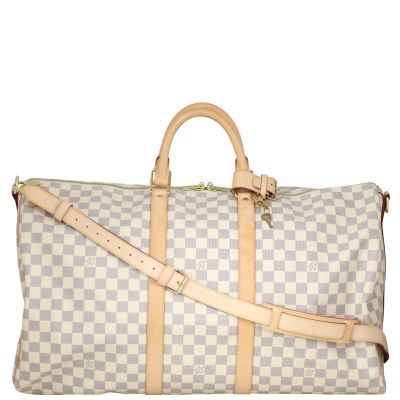 Louis Vuitton Keepall 55 Bandoulière Damier Azur Front