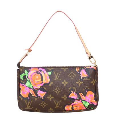 Louis Vuitton Pochette Accessories Monogram Roses Front