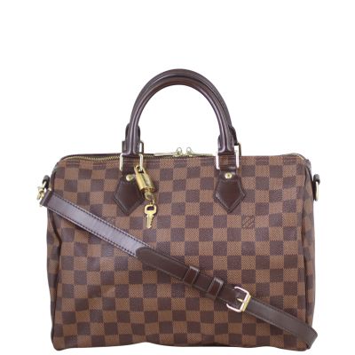 Louis Vuitton Speedy 30 Bandouliere Damier Ebene Front