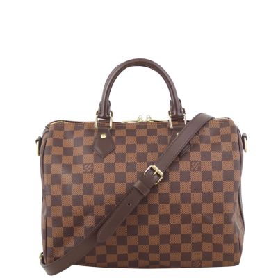 Louis Vuitton Speedy 30 Bandouliere Damier Ebene Front