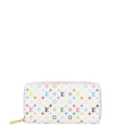 Louis Vuitton Zippy Wallet Monogram White Multicolore Front