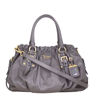 Prada Top Handle Gathered Tote Front