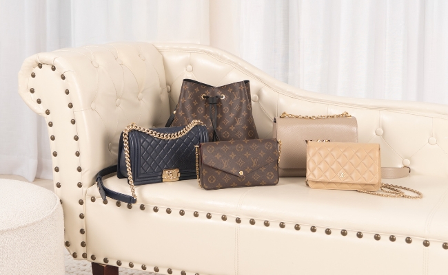 Hero banner showcasing Chanel bags for sale